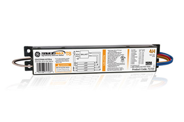 GE432MAXPH/ULTRA High Efficiency Electronic Ballast, 32 W Lamp, 120 to 277 V AC, Instant, 1.18 Ballast Factor