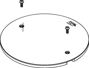 AV3APTCBK Multi-Service Non-Metallic Poke Through Abandonment Plate, 4 in Dia