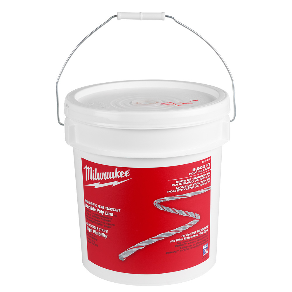 48-22-4139 High Visibility Pull Line, 12.5 in L, Polypropylene, For Use With and Other Professional Fish Tapes