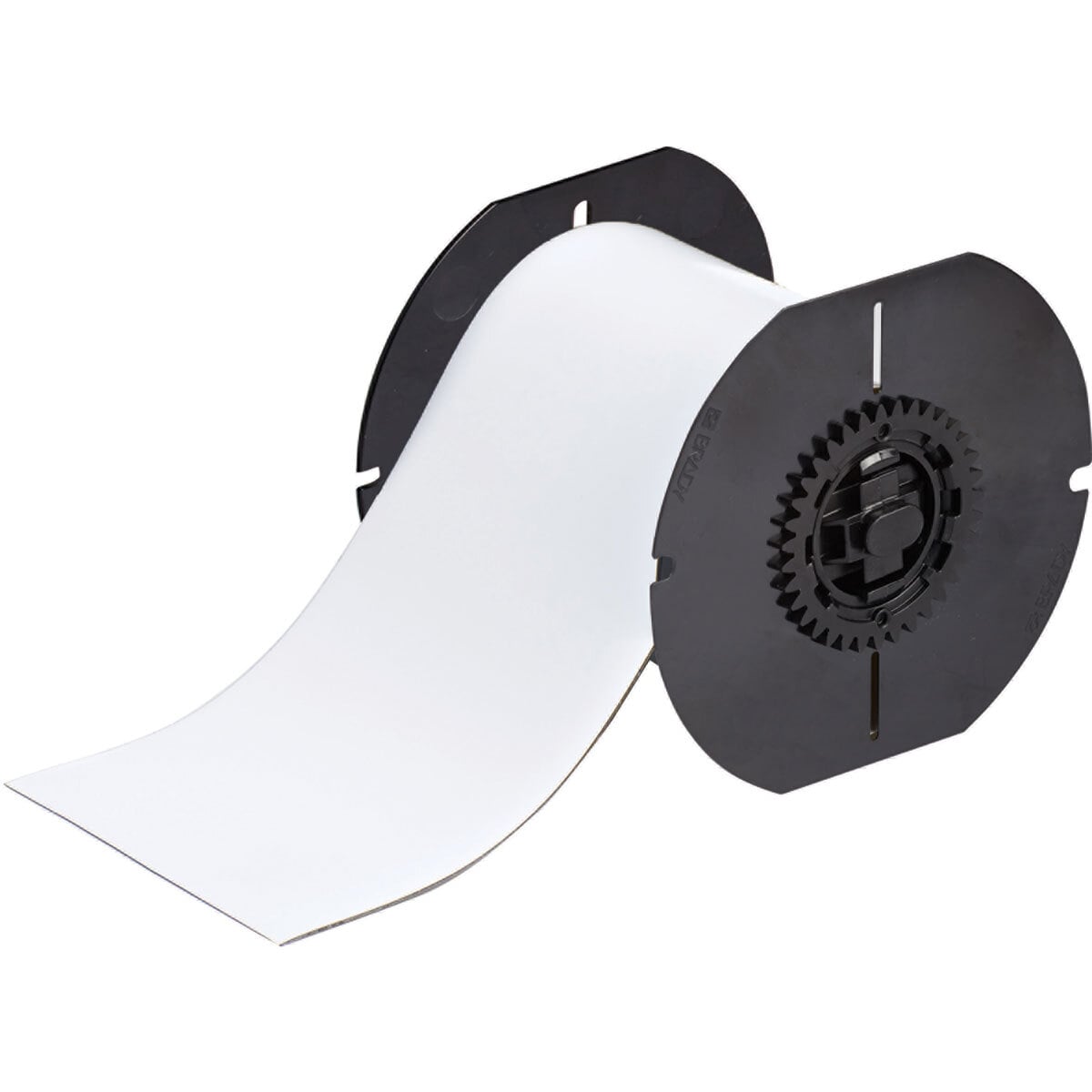 B30C-4250-509-WT B30 Magnetic Non-Adhesive Printer Label, 25 ft L x 4-1/4 in W, White, B-509 Polyester
