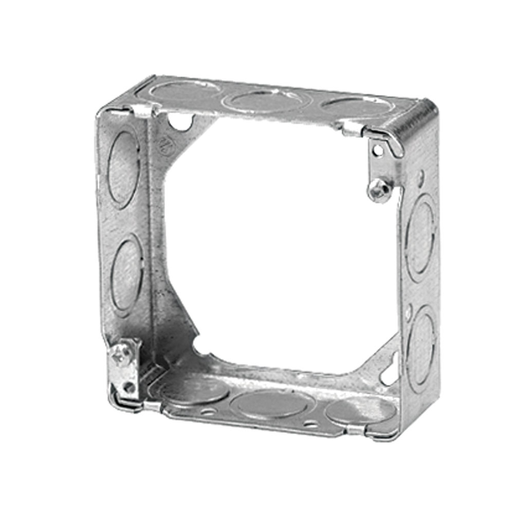 73151-1/2-3/4 Steel City 1-Outlet Welded Style Extension Ring, 4-11/16 in L x 4-11/16 in W x 1-1/2 in D, Steel
