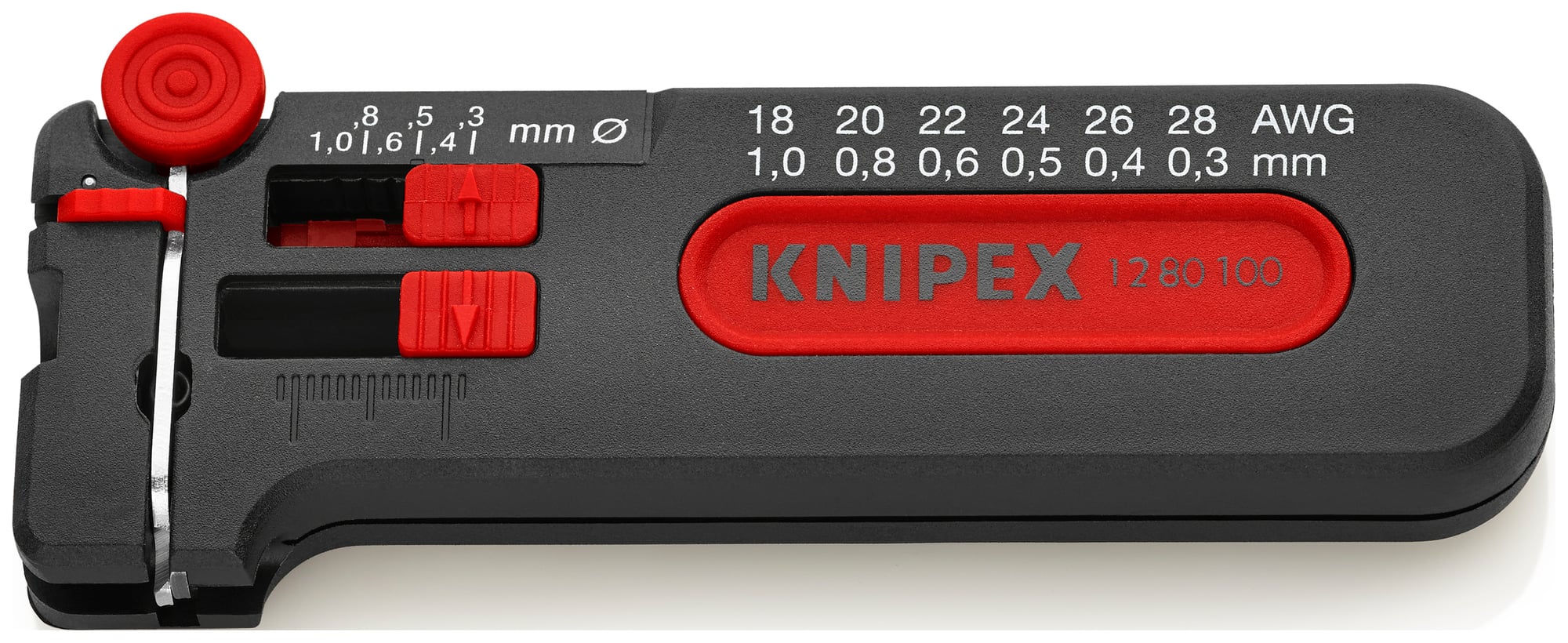 Mini Wire Stripper 18-28 AWG, 4 in., Bare Plastic