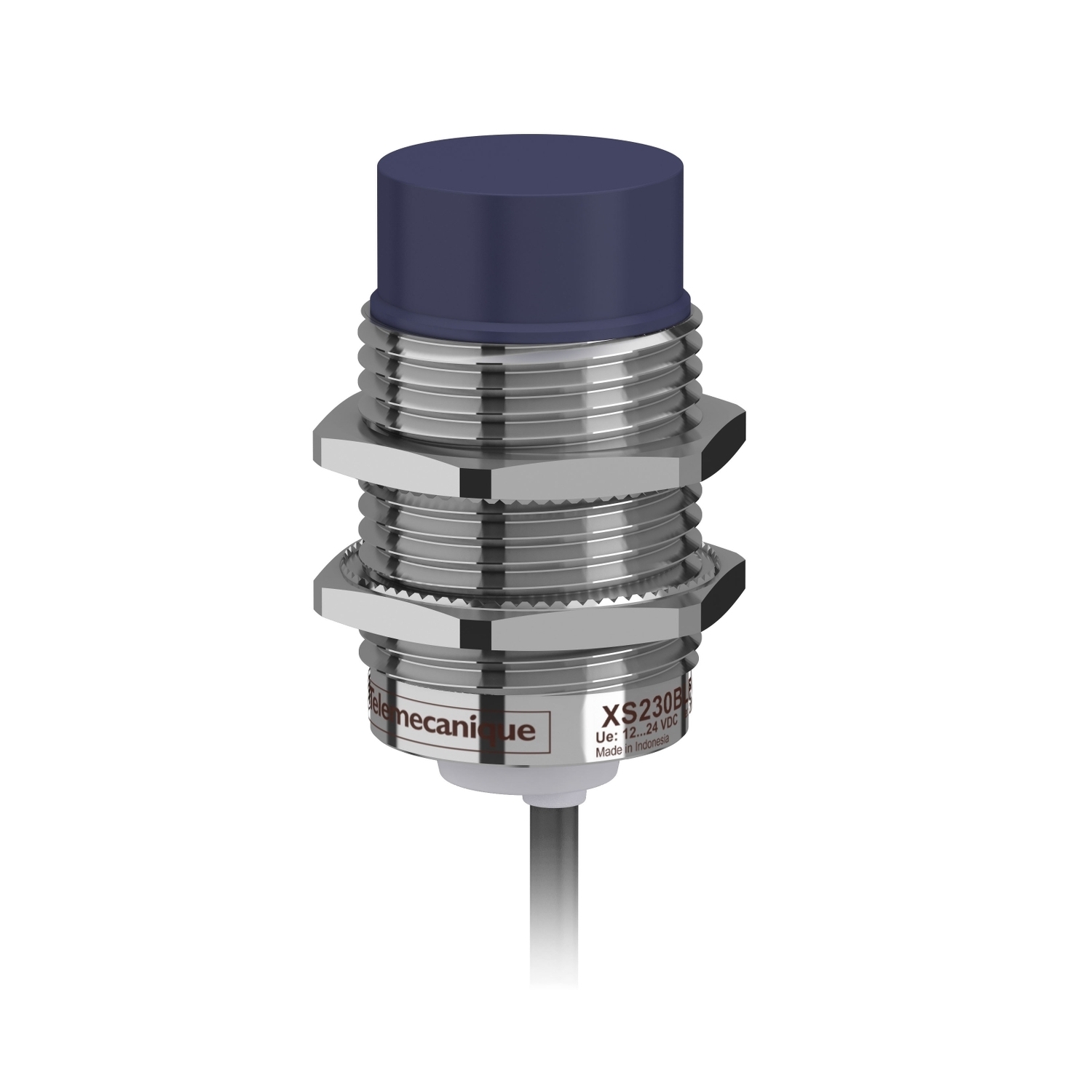XS230BLPAL2 Osiprox Fixed Cylindrical Proximity Sensor With Reverse Polarity Protection, Inductive, PNP Output, 1NO Contact, 10 to 36/12 to 24 V DC