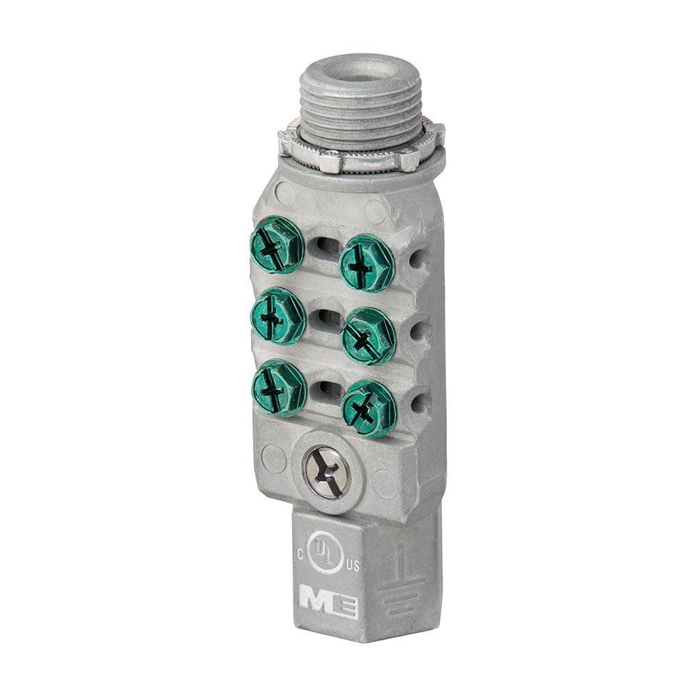 MEIBB In-Line Intersystem Bonding Bridge, 1/2 in Conductor, Die Cast Zinc