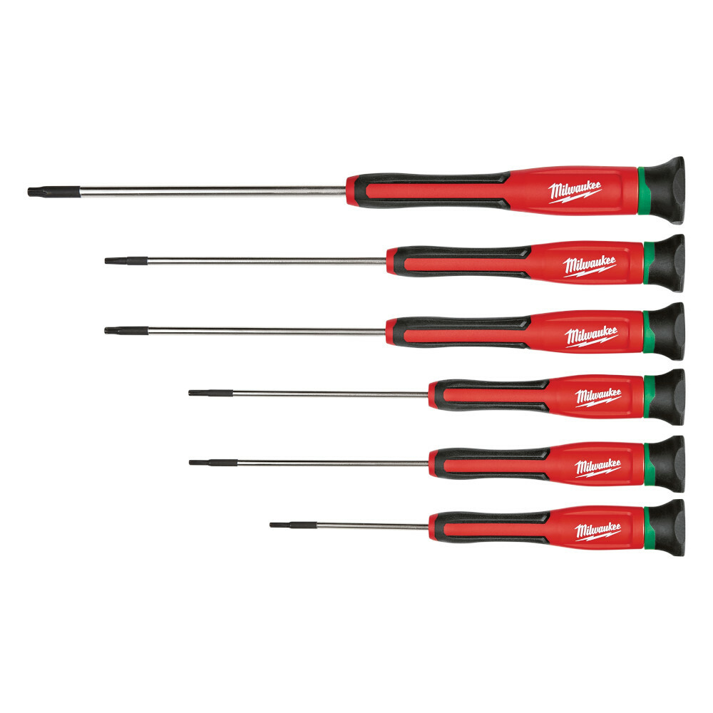 48-22-2610 Screwdriver Set, 6 Pieces, Rubber/Steel, Polished Chrome