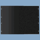 Rack Panel for 19-in. Racks, 6U, Black, Steel