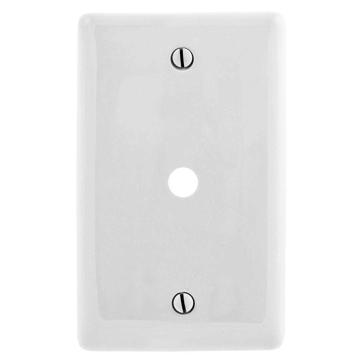 NPJ11W Mid Sized Molded Coaxial Wallplate, 1 Gangs, 4.88 in L x 3.13 in W, Nylon, Box Mount