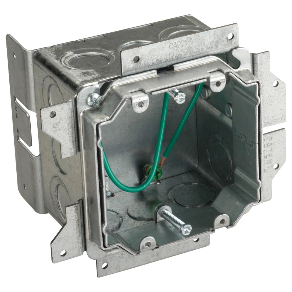 nVent CADDY All-in-One Stud-Mounted With Adjustable Mud Ring, 2 Gang, 5/8"1 1/2" Drywall, 3 5/8"