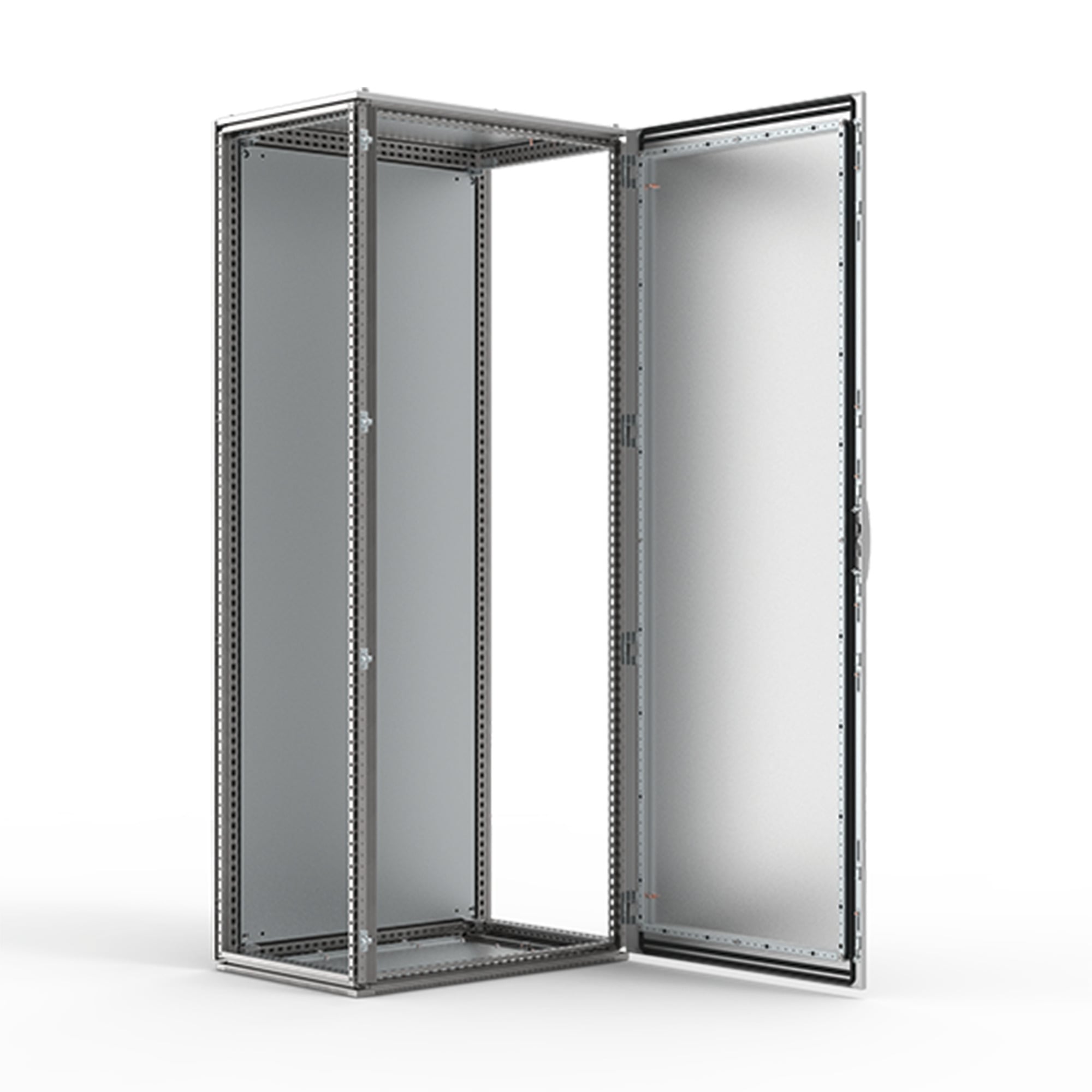 MCSS20086HP Combinable Version Single Door Modular Enclosure, 78.74 in L x 31-1/2 in W x 23.62 in D, NEMA 4X/12/13 Rating, 14/16 ga Stainless Steel