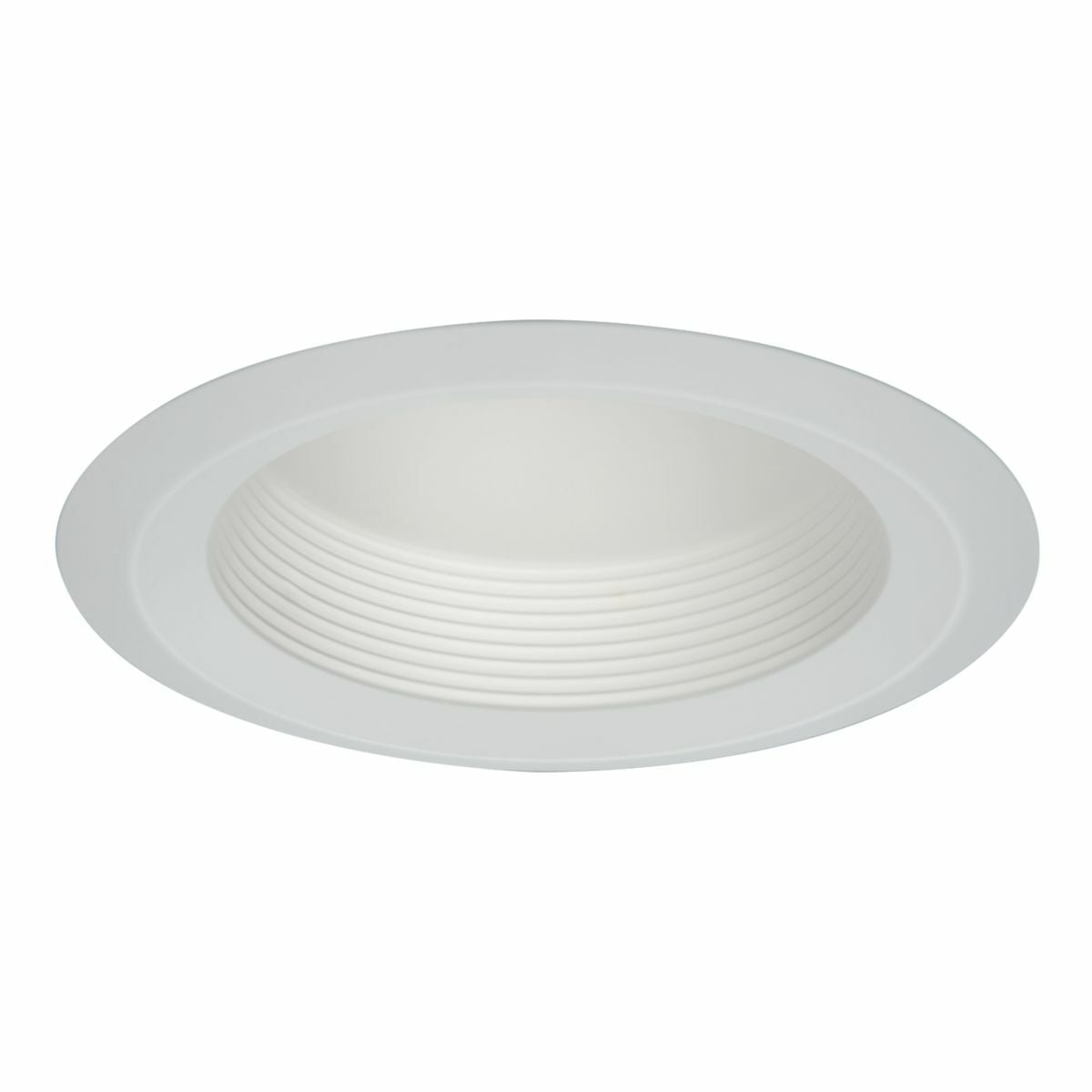 6126WB Halo Shallow Full Cone Baffle and Trim, For Use With Recessed Down Lighting Fixture, 6 in Dia, Metal, White