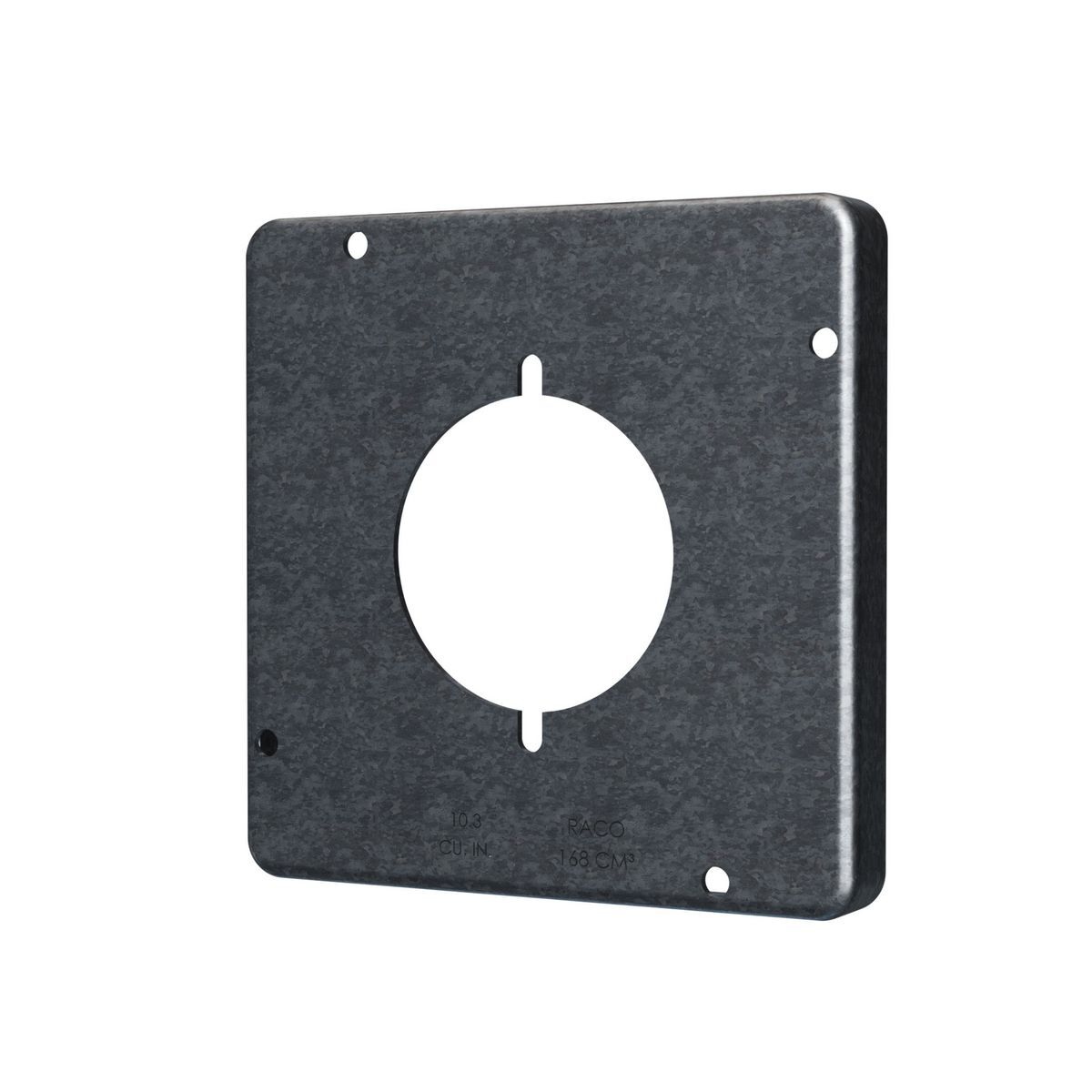 878 Machined Standard Exposed Work Cover, 4.69 in L x 4.69 in W, Receptacle Cover, Drawn Steel