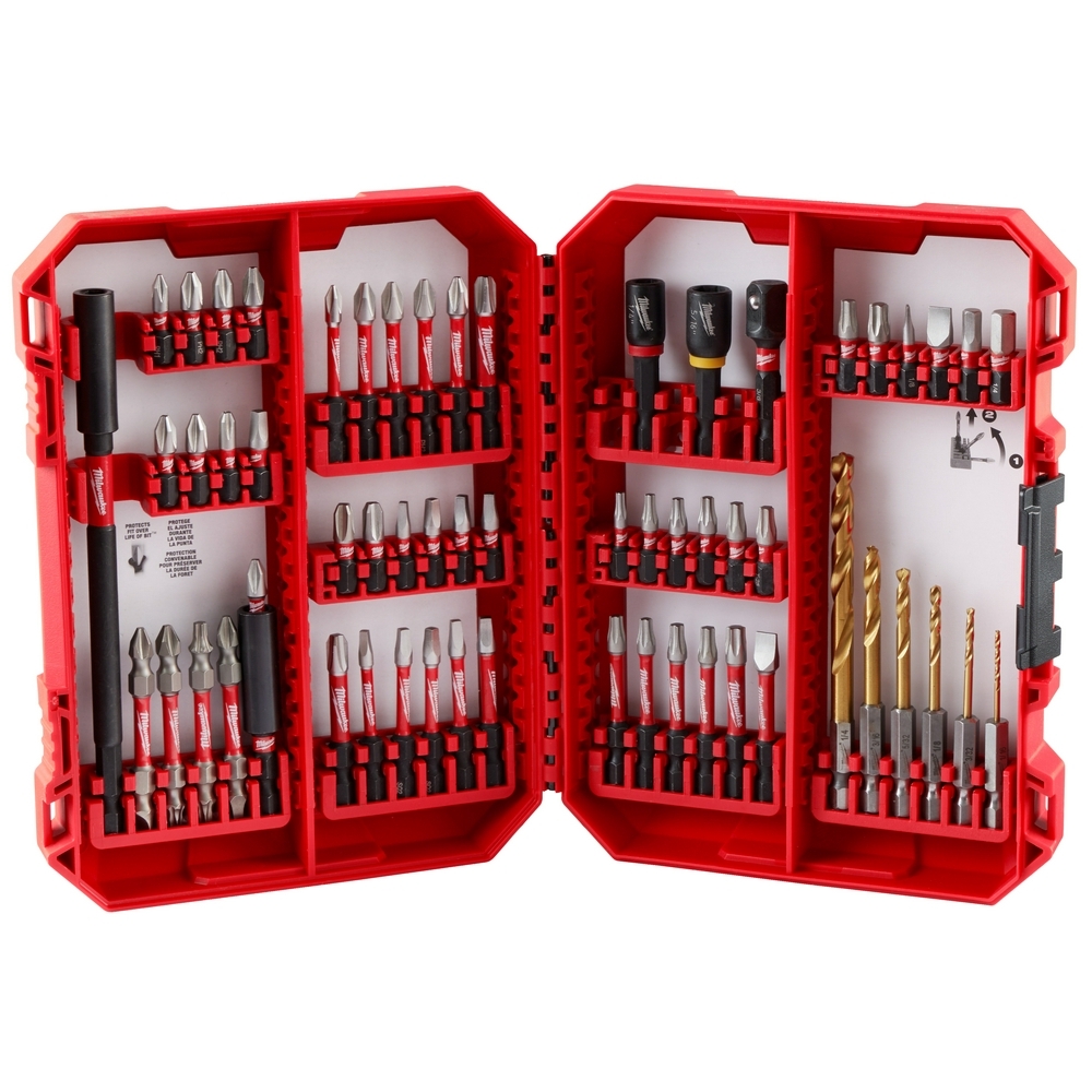 48-32-4097 SHOCKWAVE 60-Piece Bit Set, Hex Point, Alloy Steel
