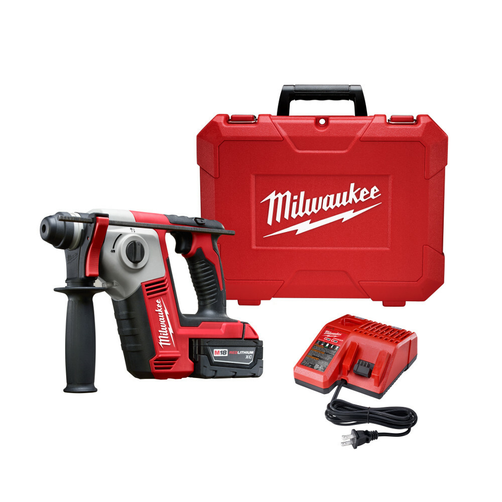 2612-22 M18 Cordless Rotary Hammer Kit, 5/8 in Keyless/SDS Plus Chuck, 18 V DC, 1300 rpm No-Load, Li-Ion Battery