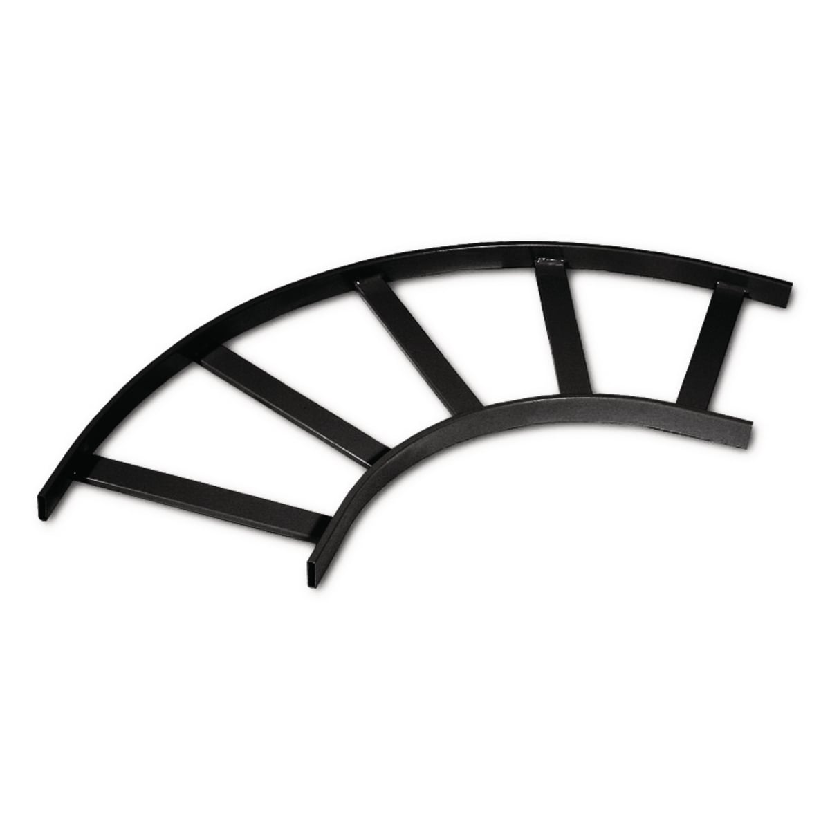 HLF1290B 90 deg Flat Turn Heavy Duty Ladder Rack Tray, 12 in W Tray, Steel
