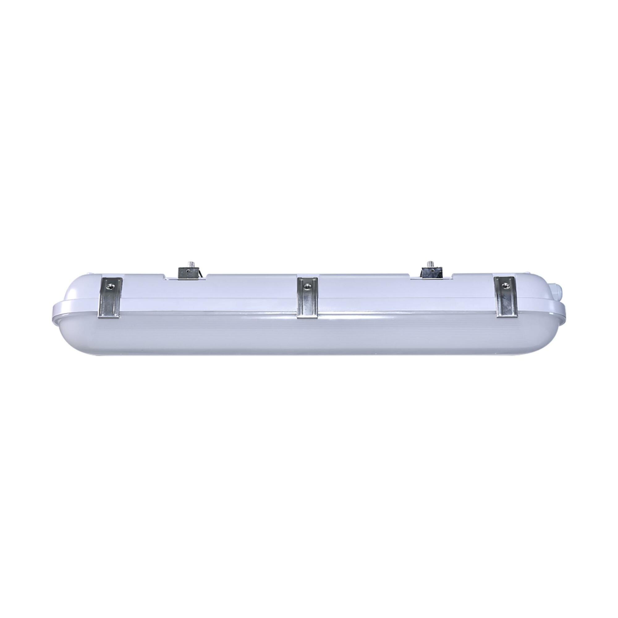 2 Foot - 20 Watt - Vapor Tight Linear Fixture with Integrated Microwave Sensor - CCT Selectable - IP65 and IK08 Rated