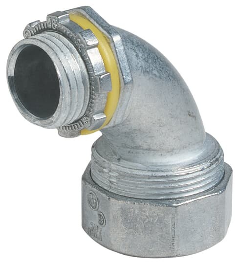 LT-293 Steel City Conduit Connector, 1 in Trade, 90 deg, Die Cast Zinc