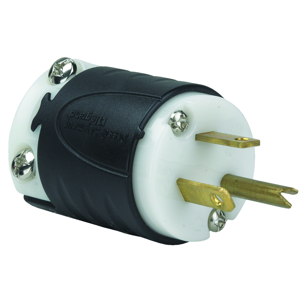 PS5766X 15 Amp, 277V Extra-Hard Use Spec-Grade Plug, Black and White