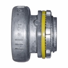 1650RTQ Insulated Push-In Raintight Straight Connector, 1/2 in Trade, For Use With Secure EMT Conduit to Box, Die Cast Zinc