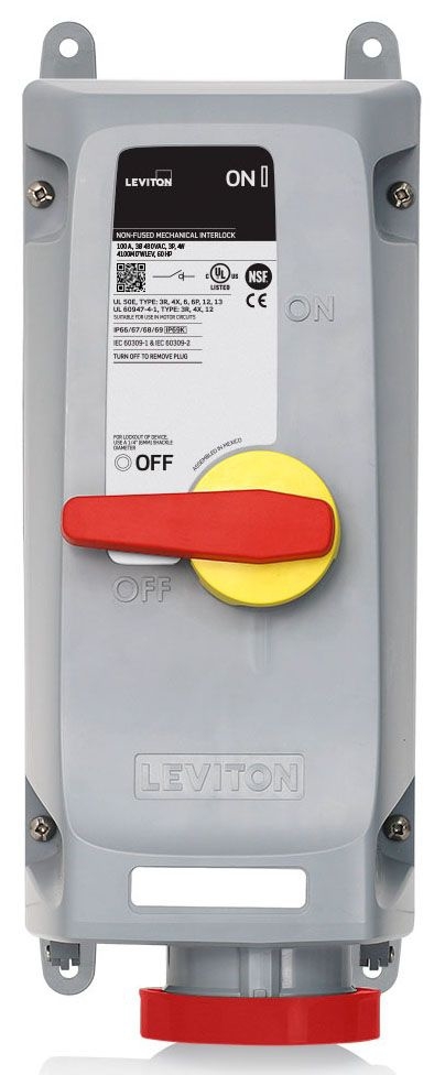 4100MI7WLEV LEV Mechanical Interlock, 480 V AC, 100 A, 3 Poles