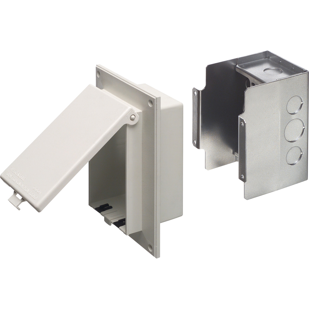 DSBVR1C InBox DB Series Low Profile Electrical Box, Plastic, 25 cu-in Capacity, 1 Gang, 7.196 in L x 4.937 in W x 5.129 in H