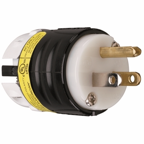 PS5266XGCM 15 Amp, 125V EHU GCM Plug, Black and White