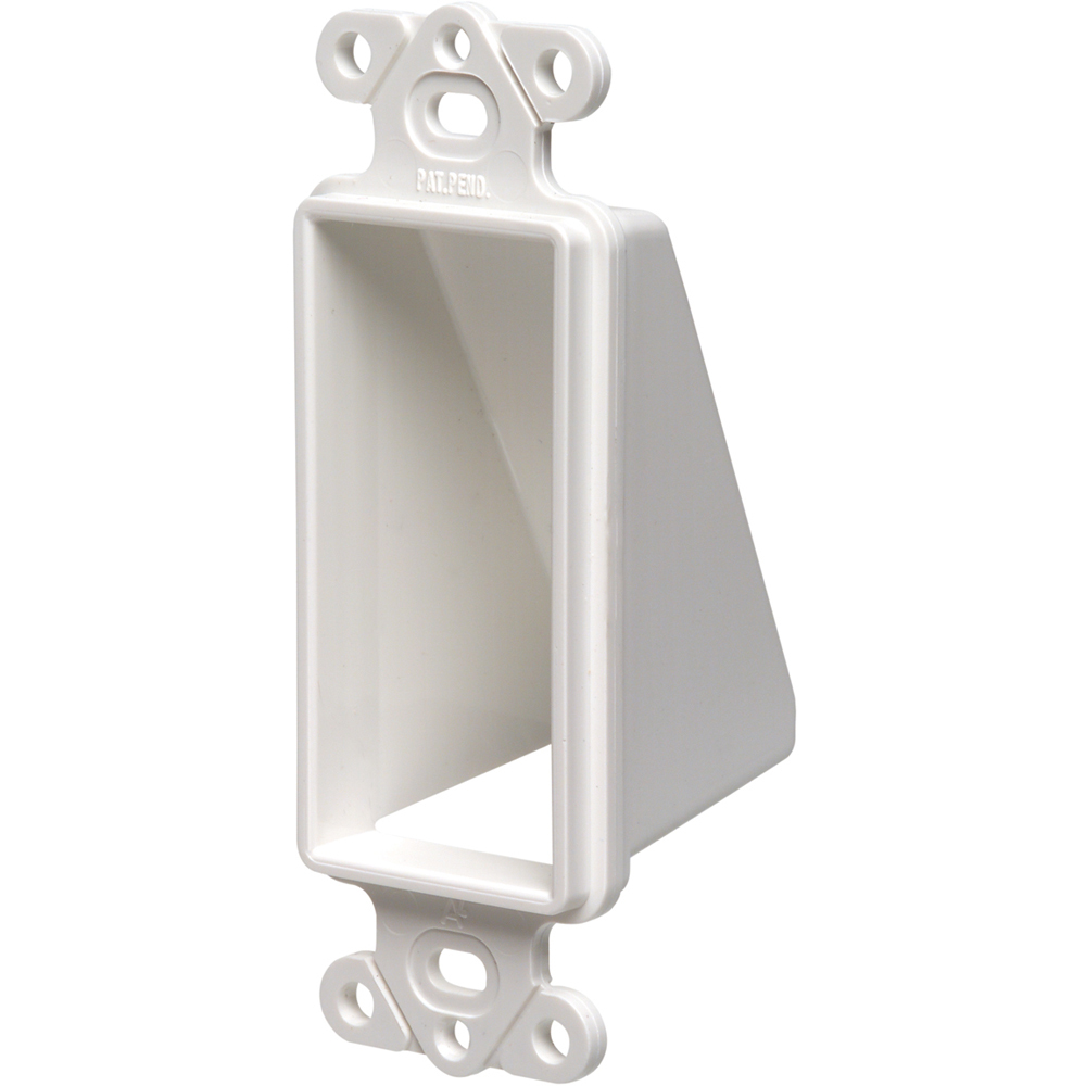 1-Gang Cable Access Hood; Box Mount, Paintable Plastic, Black/White