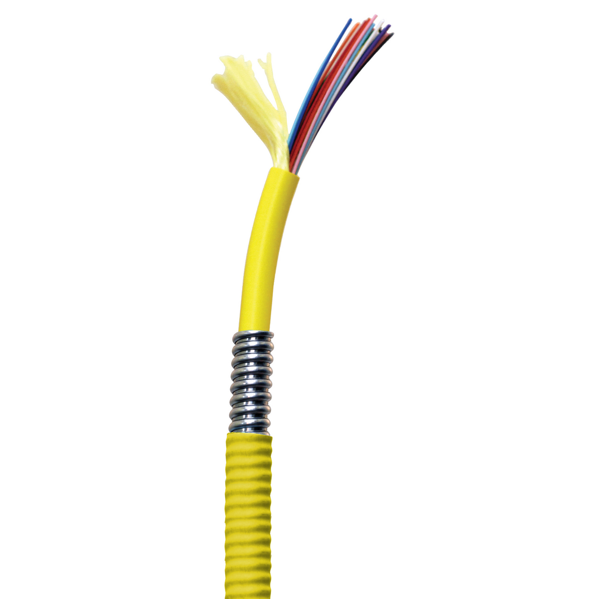 HFCD15024PS Armored OS2 Single-Mode Plenum Tight Buffer Fiber Optic Cable, 24 Fiber, 9 um Core