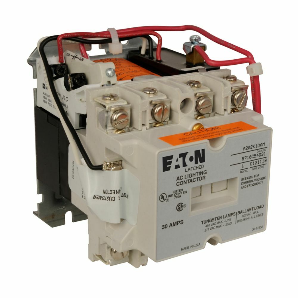 A202K1BA Magnetically Held Lighting Contactor, 110/120 V AC Coil, 2 Poles