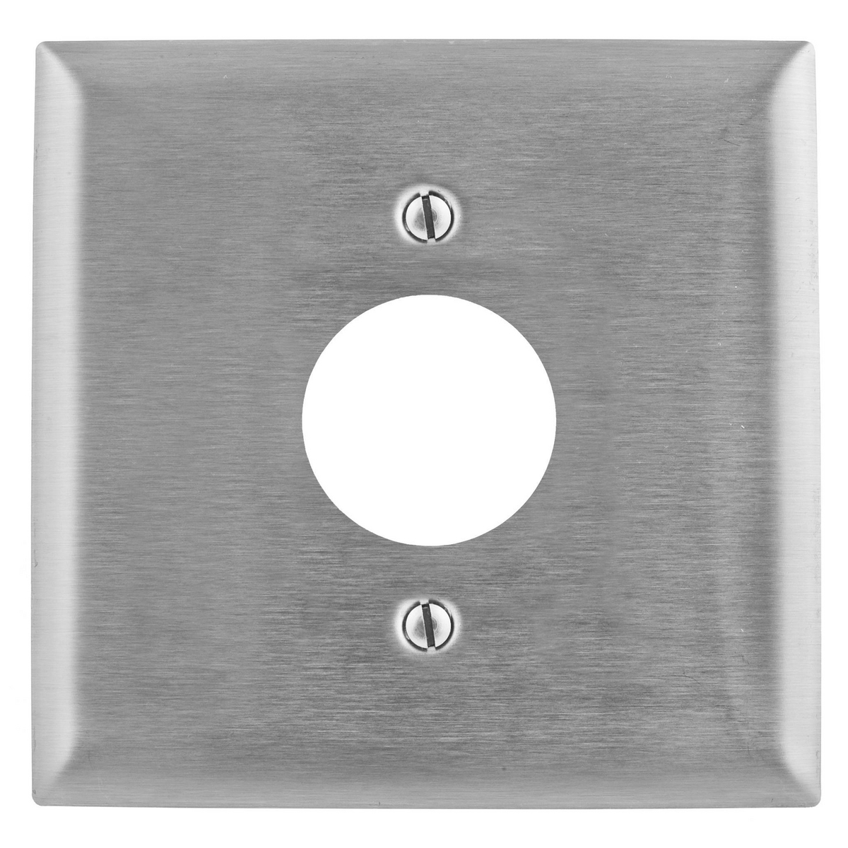 SS749 Standard Receptacle Wall Plate, 2 Gangs, 302/304 Stainless Steel