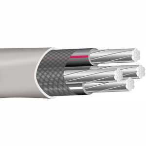 Aluminum Building Wire SER Service Entrance Cable, 6-6-6-6, Aluminum Conductor, 2500 Foot Reel