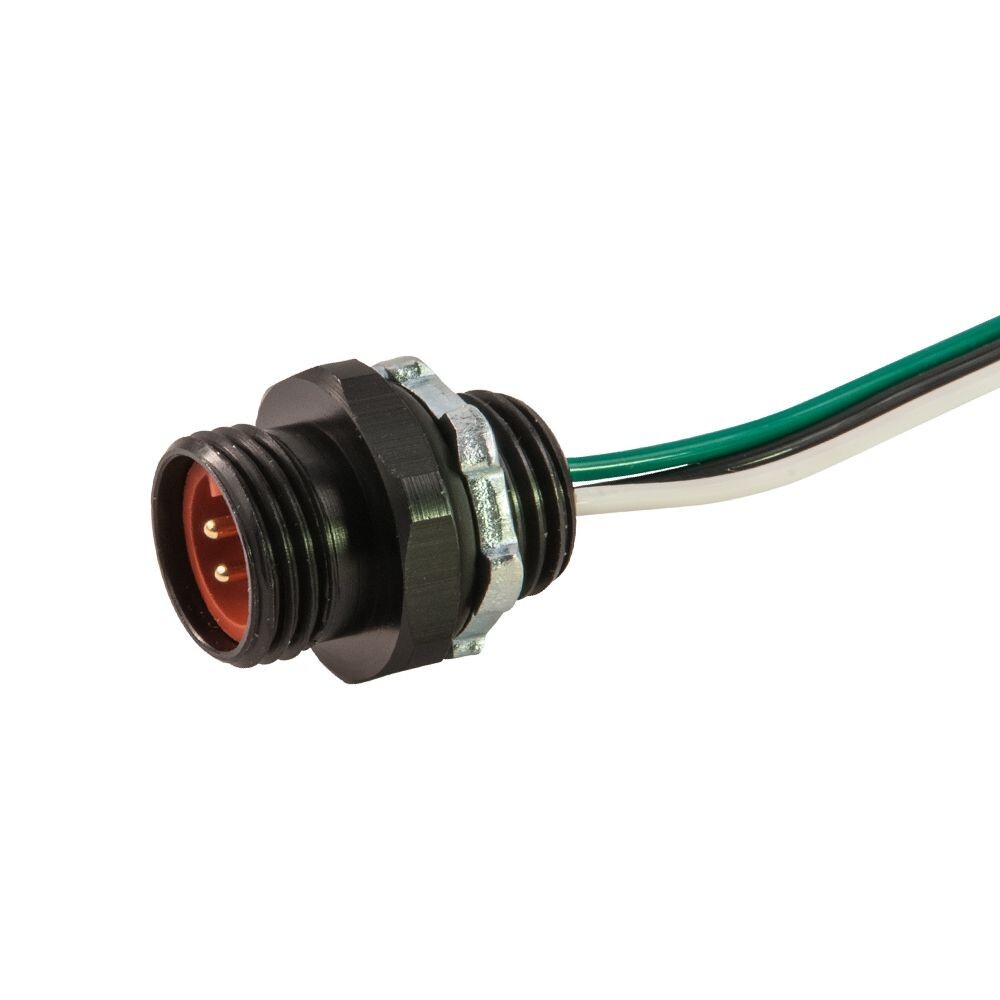 105P0010MHT Remke Mini-Link Tuff-Link 5-Pole Straight Receptacle With 1 ft Pigtail Lead, 600 V DC, 8 A, Male Slot End
