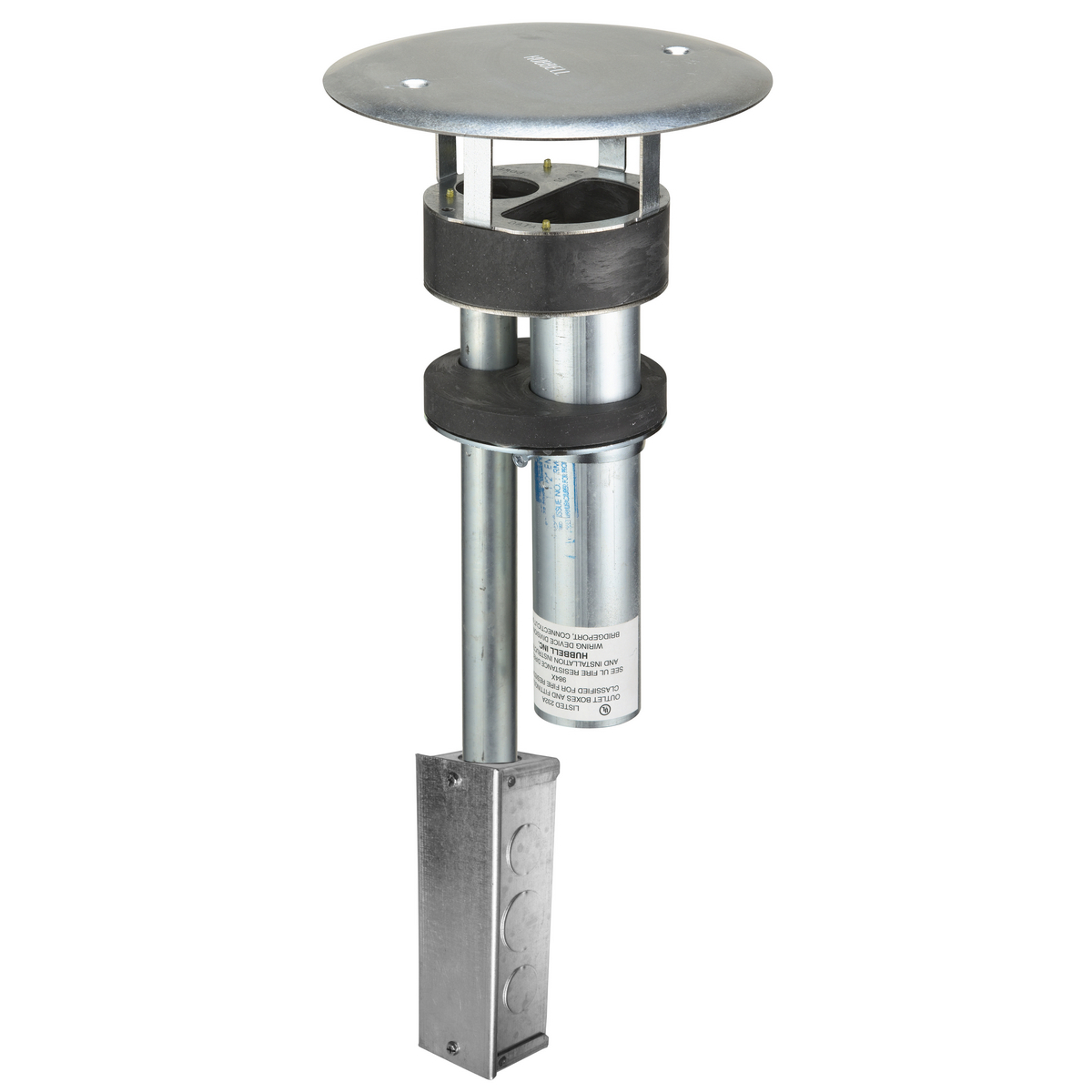 S1PTAVFITJ 3-Piece Flush Standard Sized Poke-Through With Junction Box and (1) 3/4 in, 4 in Hole, 300 lb Capacity, Composite