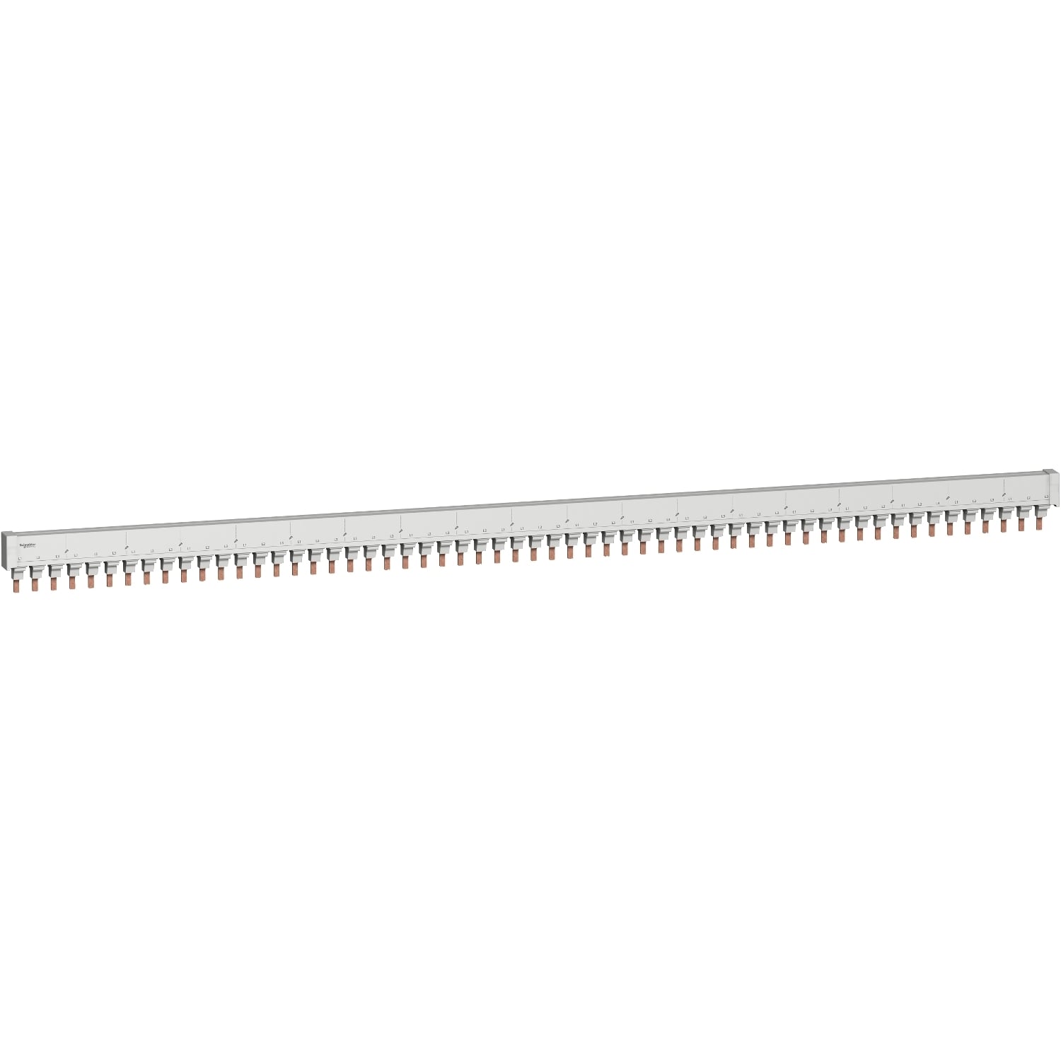 M9XCP357 Combination Busbar, For Use With Multi 9 C60BP Miniature Circuit Breaker, 19 Ways 3 L 18 mm Pitch 57 Modules 80 A IP20, Horizontal Mount, Light Gray