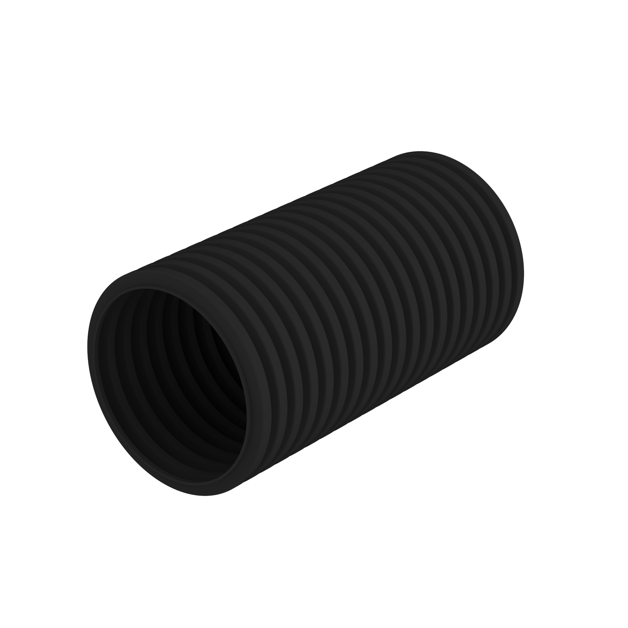CLT150PUV-0 Corrugated Loom Tubing, 36 mm Dia Inside x 470 m L x 0.60 mm THK, UV Resistant Polypropylene, Black