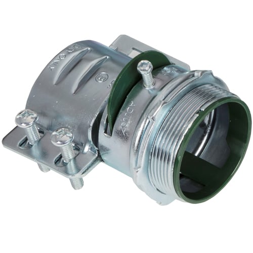 686-UI Bridgeport MC-FlEXFIT 680-UI Adjustable Endstop MC Cable Connector, 2 in Trade, 1.7 to 2.2 in Cable Openings, Steel, Zinc Plated