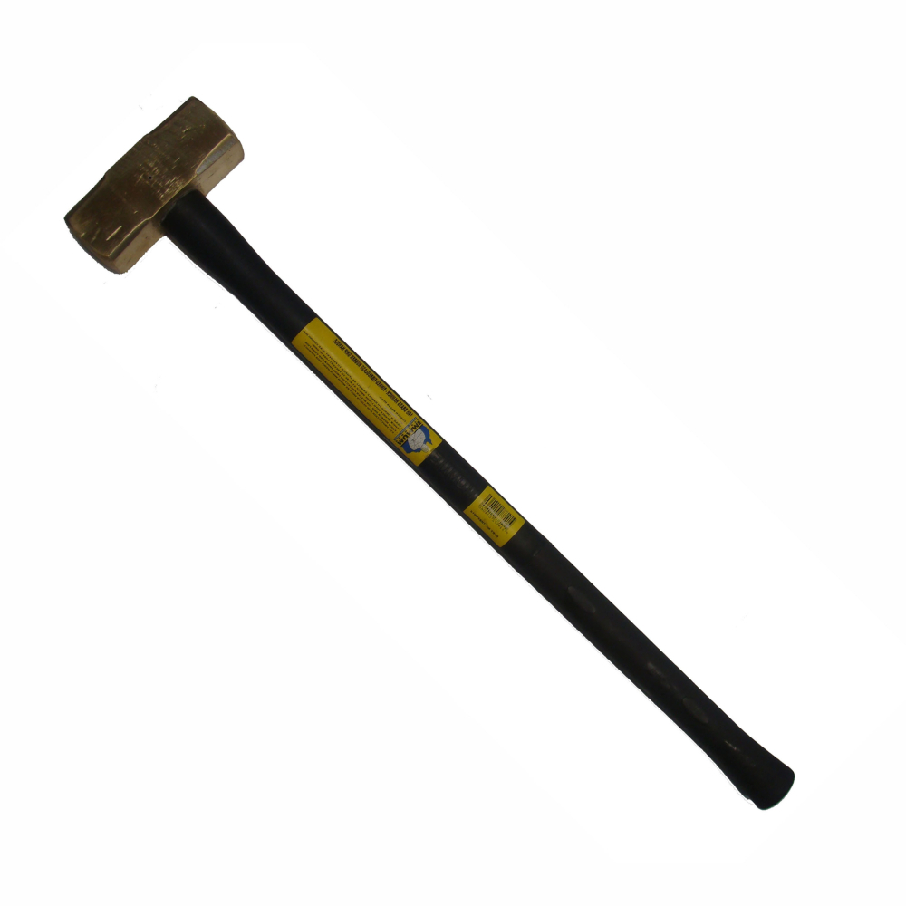 7HBRFRH14 7HBR Sledge Hammer, 36 in OAL, 14 lb Head Brass Head, Rubber Handle