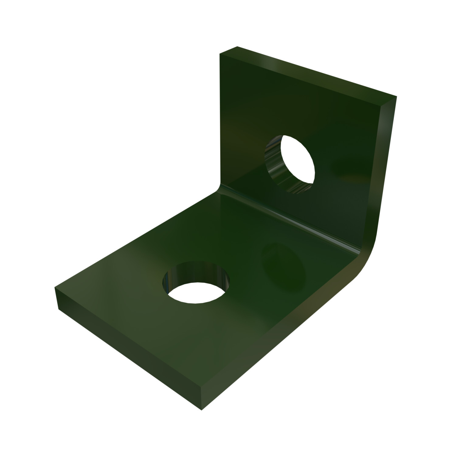 P1068-GR P1068 90 deg Angle Fitting, 2 Holes, 1-5/8 in L x 2-1/4 in W x 1/4 in THK, Steel