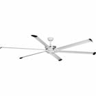 The hassles and headaches of the day fade away under the relaxing airflow created by this ceiling fan. Six expansive aluminum blades with decorative winglets stretch out from the center. The fan is coated in a satin white finish with complementary highlights to create a perfect design for your home.