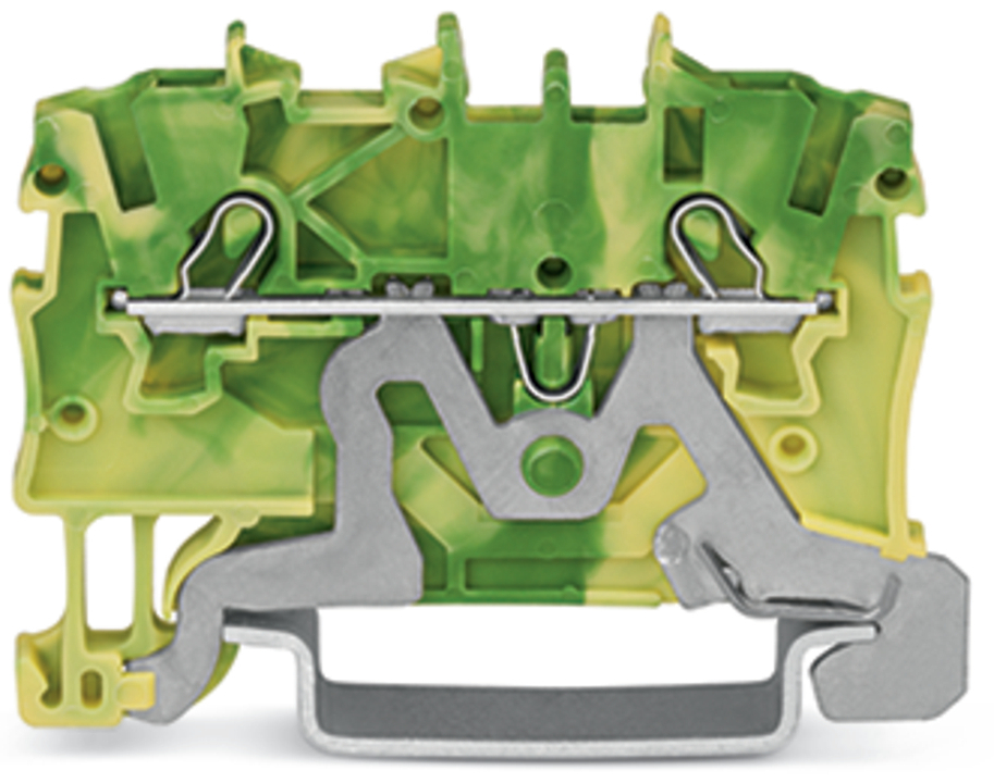 2000-1207 Operating Tool Ground Terminal Block, 24 to 16 AWG Wire, 1 Poles, DIN Rail Mount