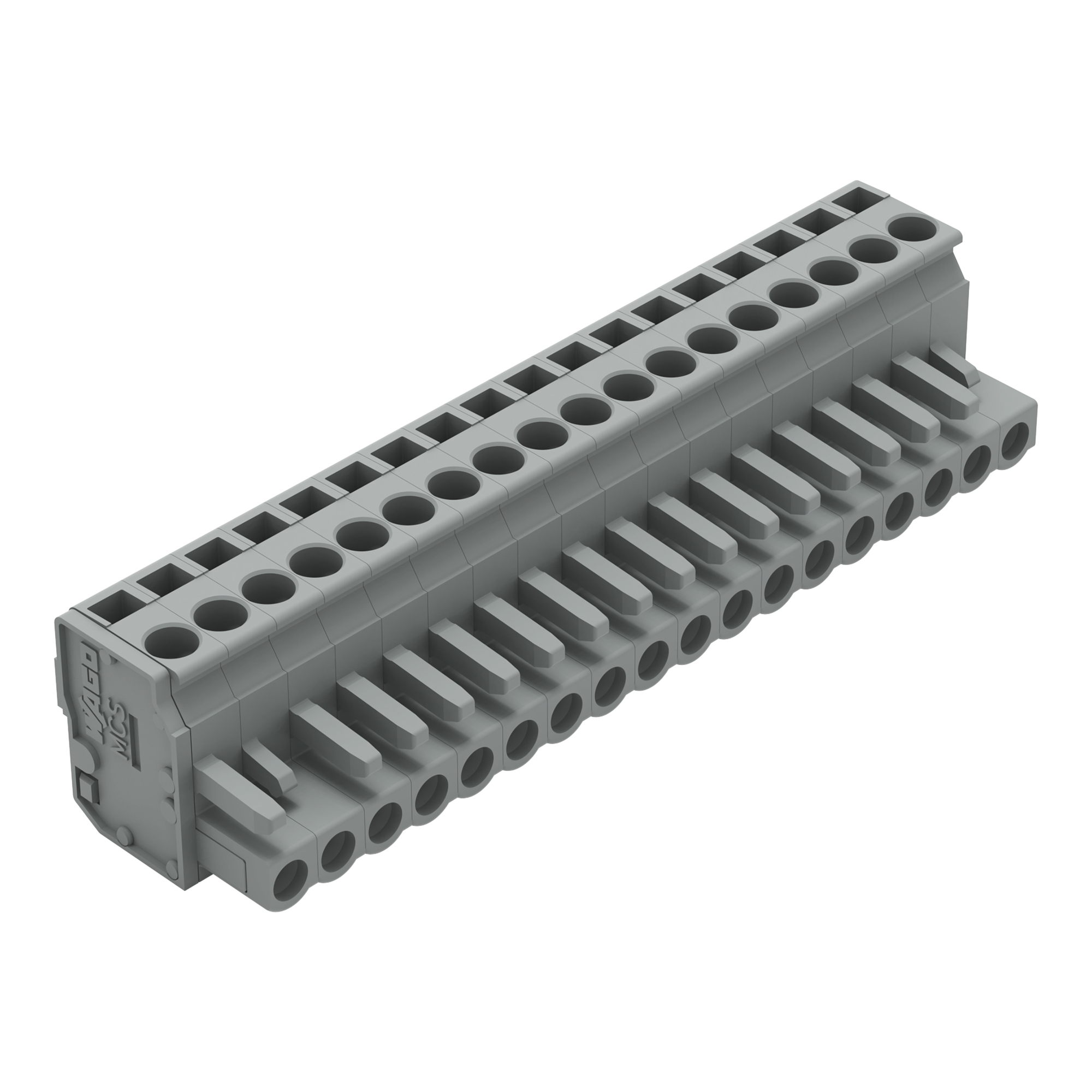 232-218/026-000 Operating Tool 1-Conductor Female Connector, 630 V, 14 A, 28 to 12 AWG Wire, 18 Poles