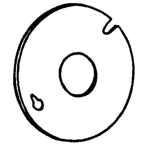 8413 Flat Round Box Cover, 4 in Dia, Blank Cover, Steel