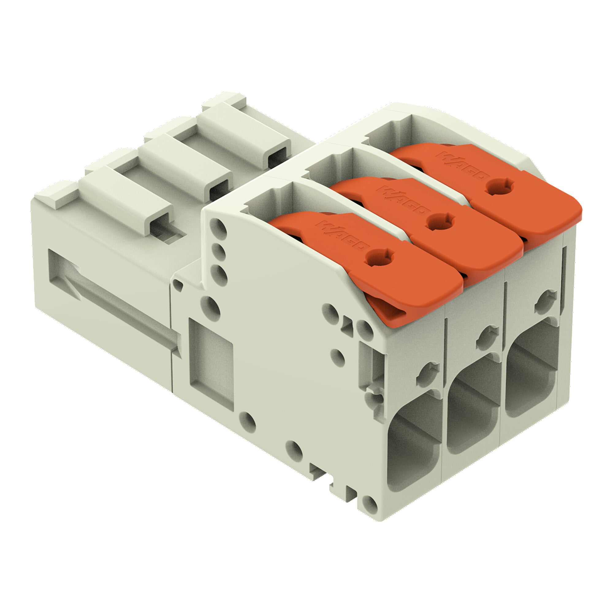 831-1203 Push-In 1-Conductor Male Connector, 800 V, 41 A, 20 to 8 AWG Wire, 1 Poles