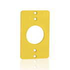 Coverplate, Standard, Single-Gang, Thermoplastic, 1.39-Inch Diameter, Yellow