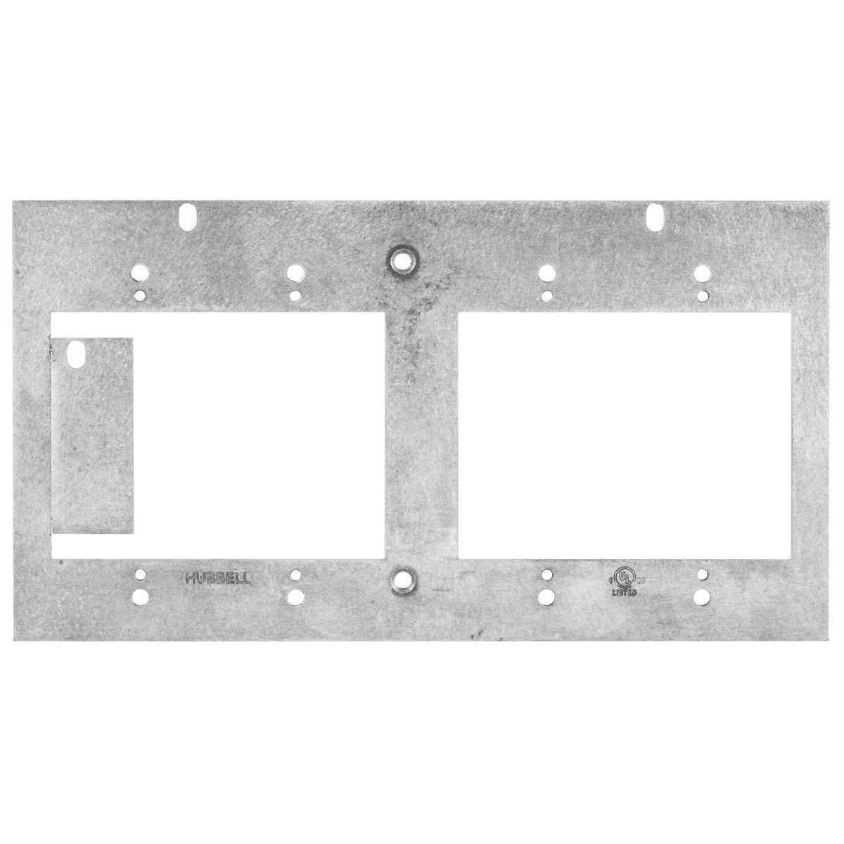 FB10MPNEMA2XG 5-Gang Access Recessed Vertical Concrete Sub-Plate With (2) 2-Gang Openings Utilizing NEMA Spacing, For Use With SystemOne 8/10-Gang Floor Boxes, Screw Mount, Stamped Construction