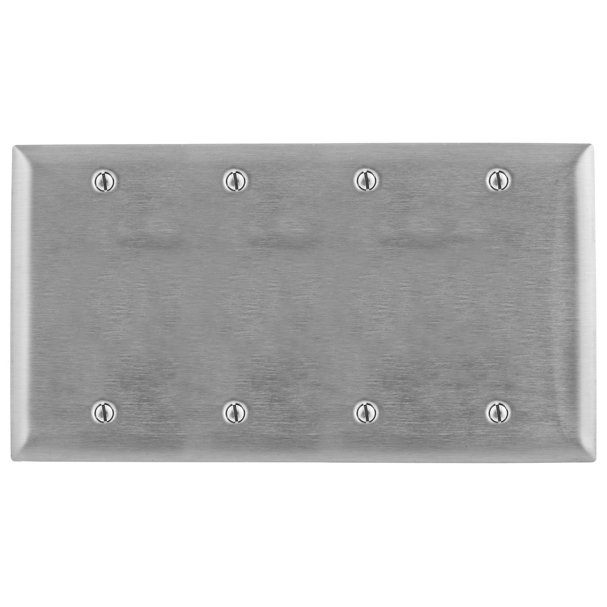 SS43 Standard Blank Wall Plate, 4 Gangs, 302/304 Stainless Steel