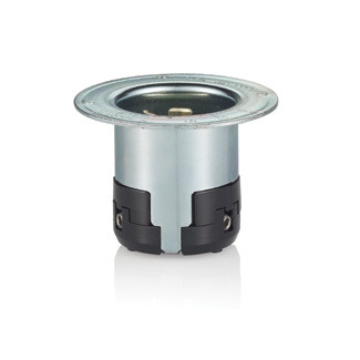 CS8275 Grounding Non-NEMA Locking Flanged Inlet, 250 V AC, 50 A, 2 Poles, 3 Wires, Gray Metal