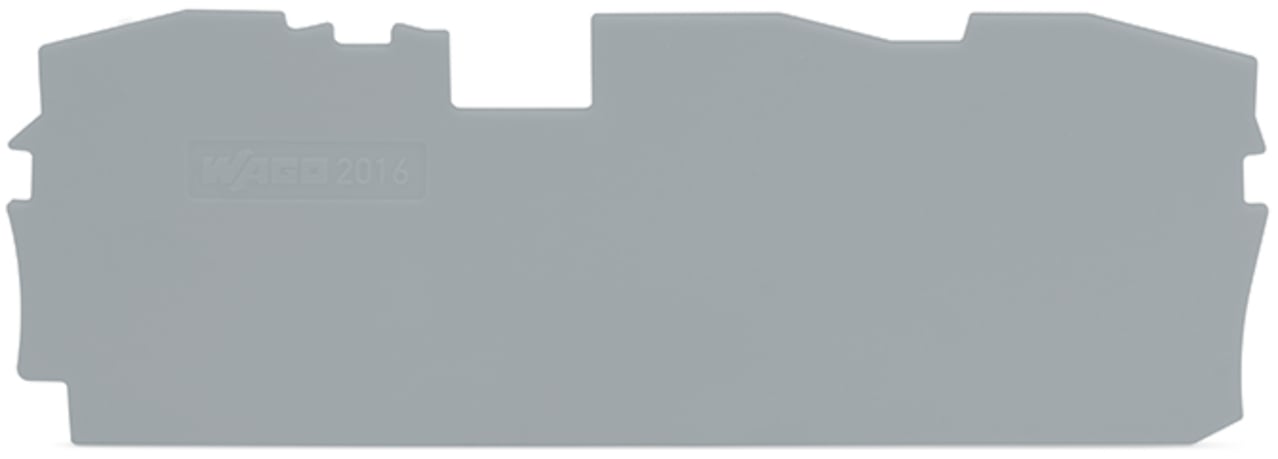 2016-1391 Half Sine End and Intermediate Plate, Polyamide, Gray