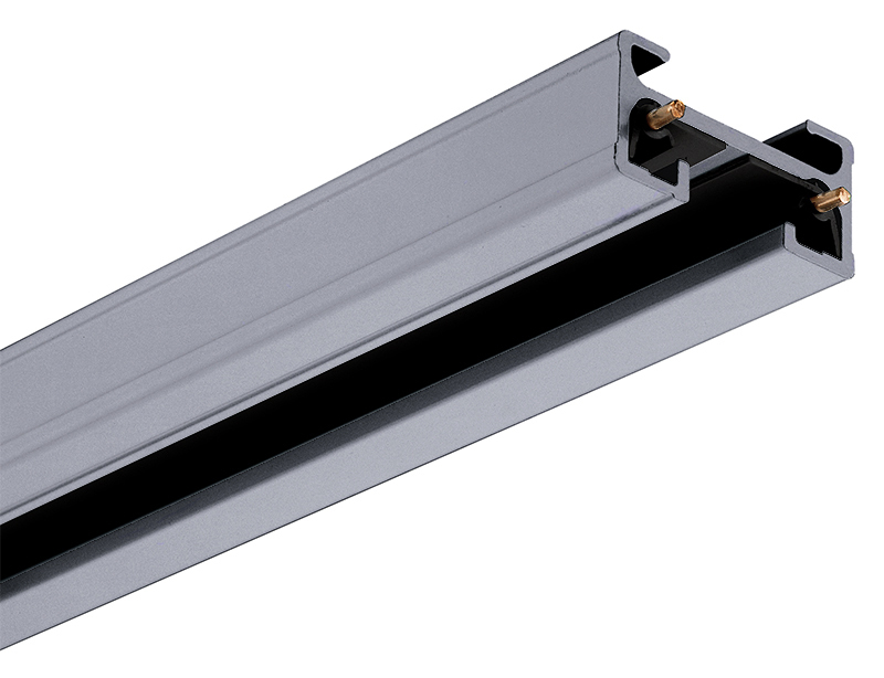 T 4FT SL 1-Circuit Low Profile Trac System, 4 ft L x 1-3/8 in W x 11/16 in D, Aluminum
