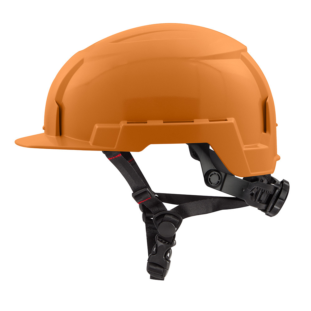 48-73-1333 Adjustable Front Brim Safety Helmet, LEXAN Polycarbonate, Padded Suspension, ANSI Electrical Class Rating: Class E, ANSI Impact Rating: Type II, Swing Wheel Ratchet Adjustment