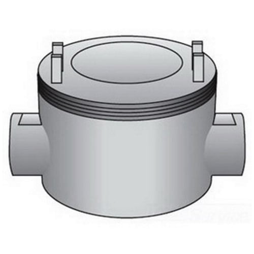 GUAC-125 Dust-Ignitionproof Explosionproof Conduit Outlet Box, 1-1/4 in, 3-3/4 in Cover Opening, 30 cu-in, Aluminum Enamel/Zinc Electroplated